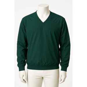 Reversible Men’s XXL Golf Windbreaker Pullover Green Khaki Lightweight Jacket